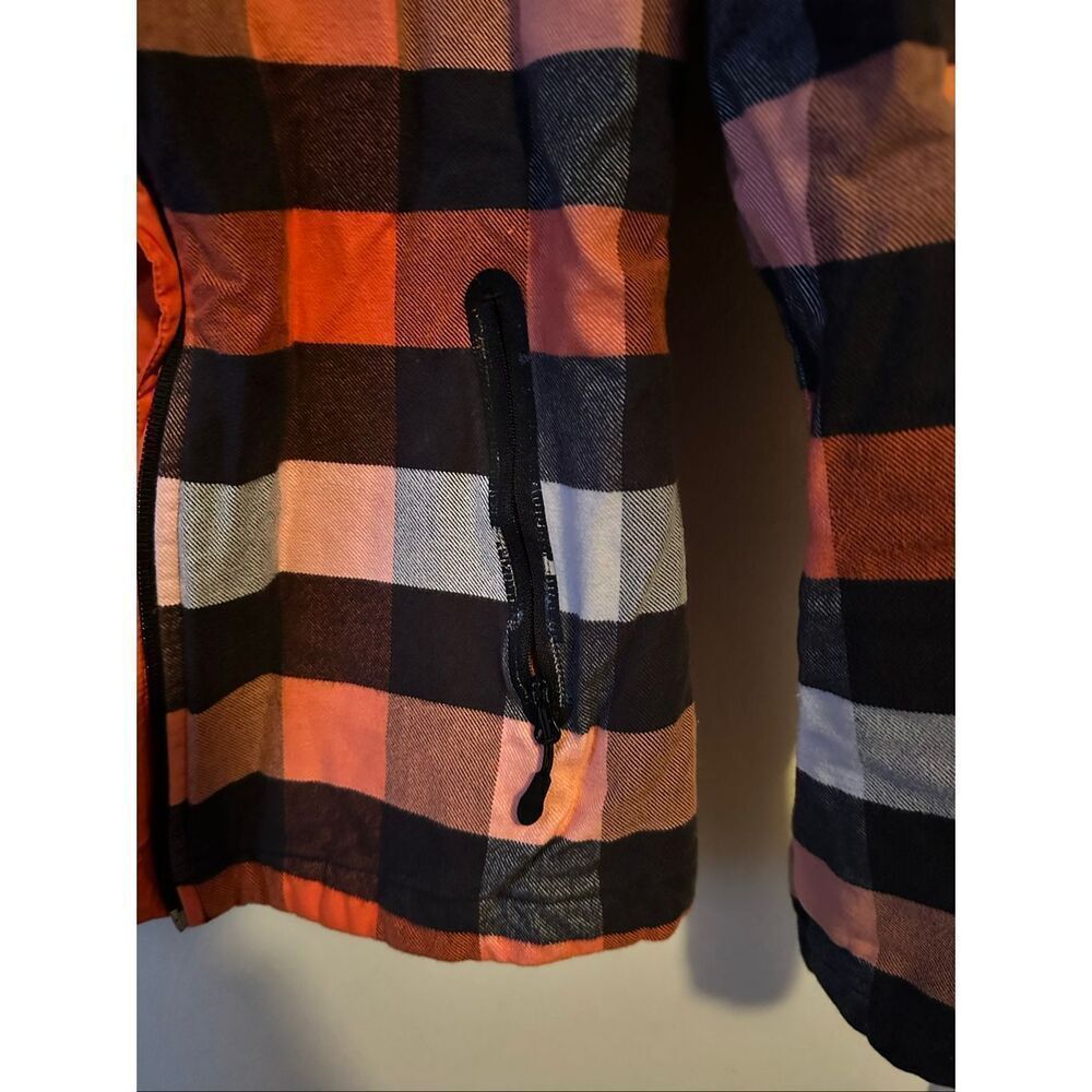 Nike 6.0 Quilted Flannel Buffalo Plaid Jacket - Orange/Black - Medium - Picture 4 of 6